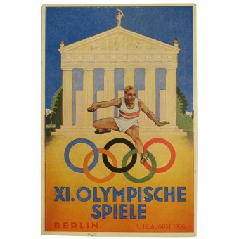 Открытка в поддержку австрийского олимпийского фонда XI Олимпийских игр 1936 года. Espenlaub militaria